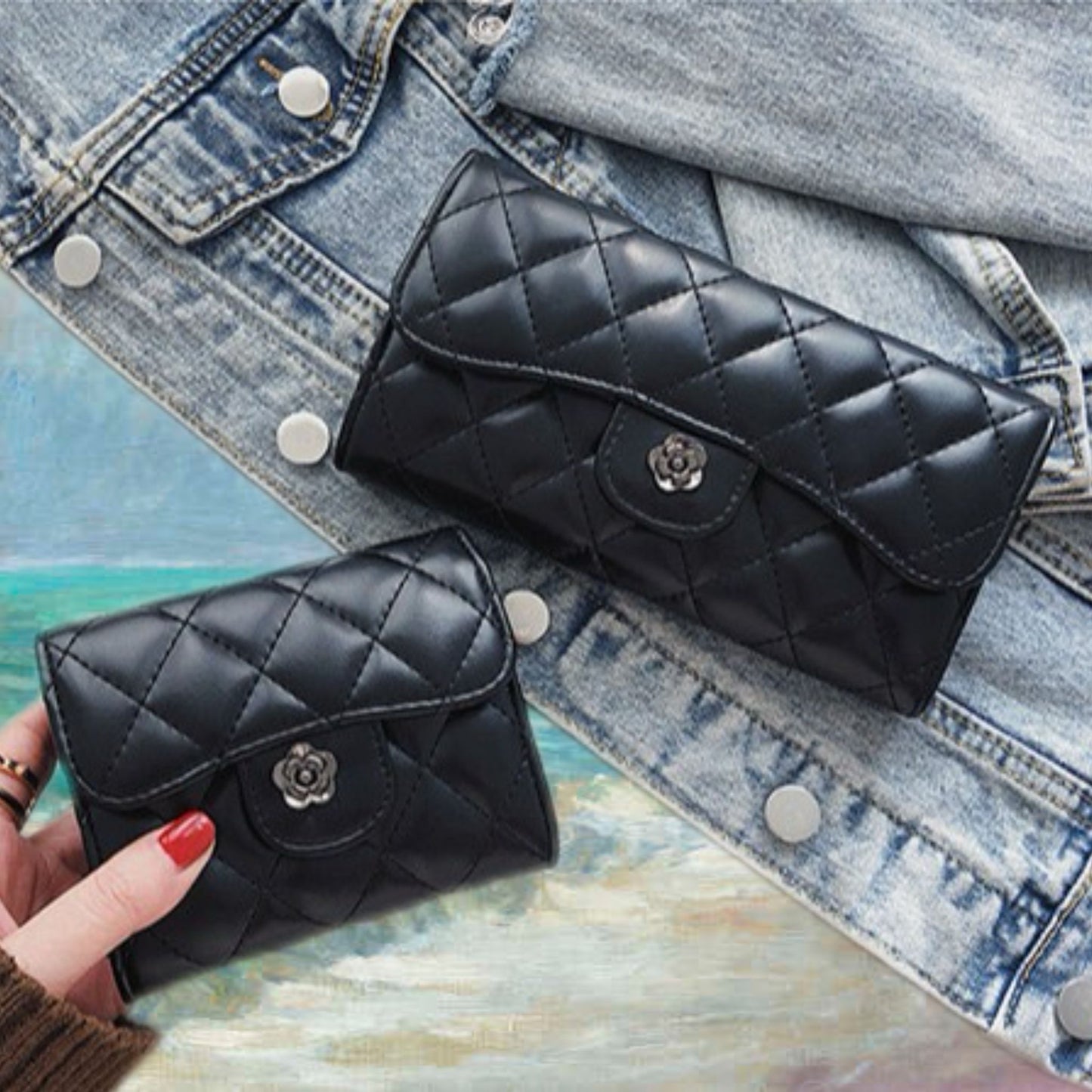 Timeless Camellia Flap Wallet