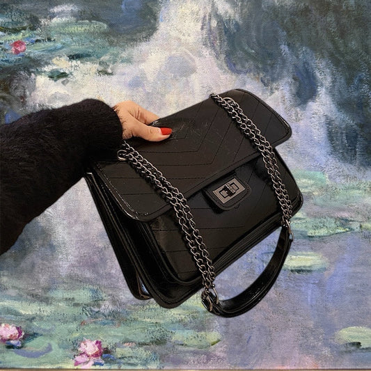 Timeless Parisian Black Crossbody Bag
