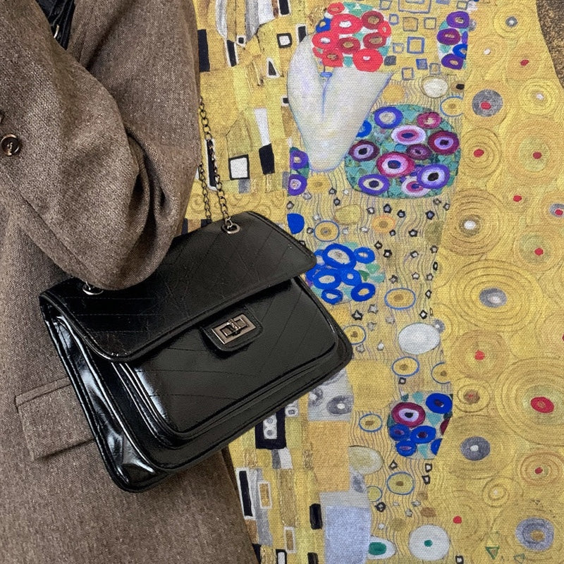 Timeless Parisian Black Crossbody Bag