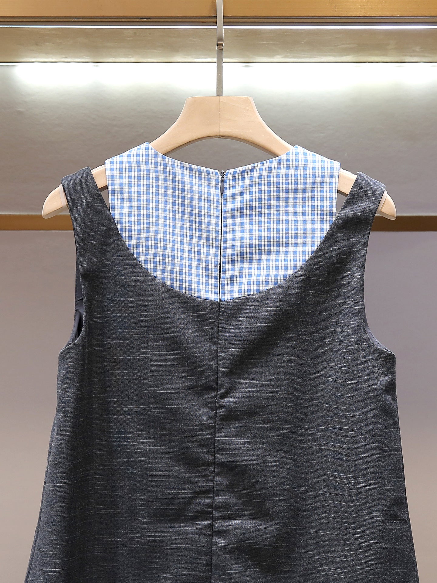 Academia Plaid Panel Dress