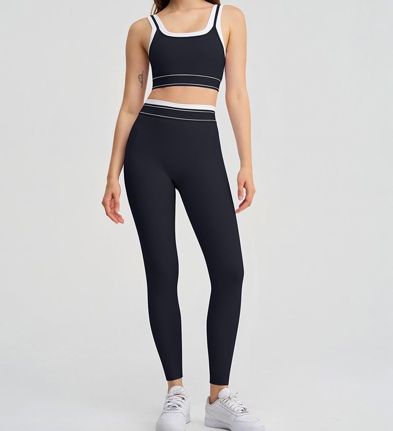 Active Contrast Two-Piece Set - Lavender Blue