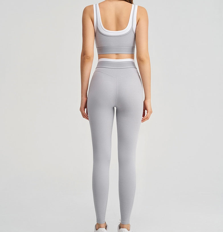 Active Contrast Two-Piece Set - Lavender Blue