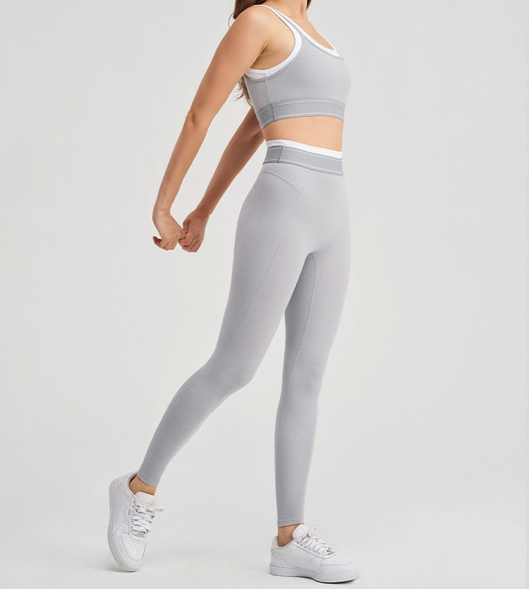 Active Contrast Two-Piece Set - Lavender Blue