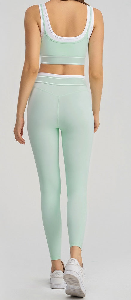 Active Contrast Two-Piece Set - Lavender Blue