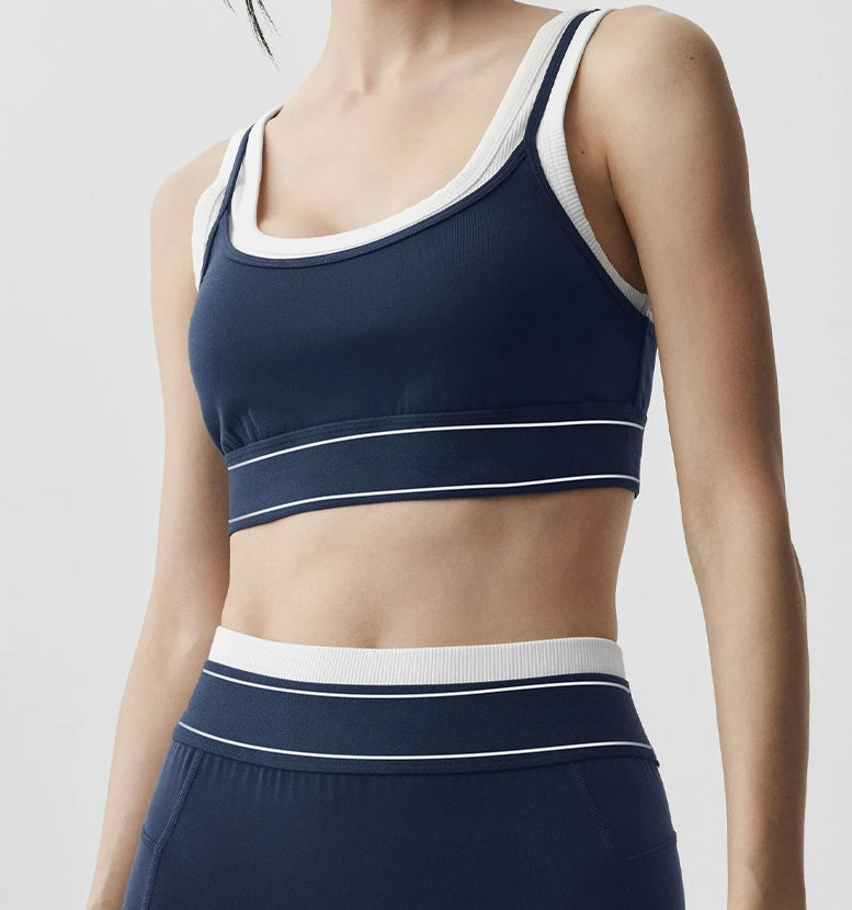 Active Contrast Two-Piece Set - Lavender Blue