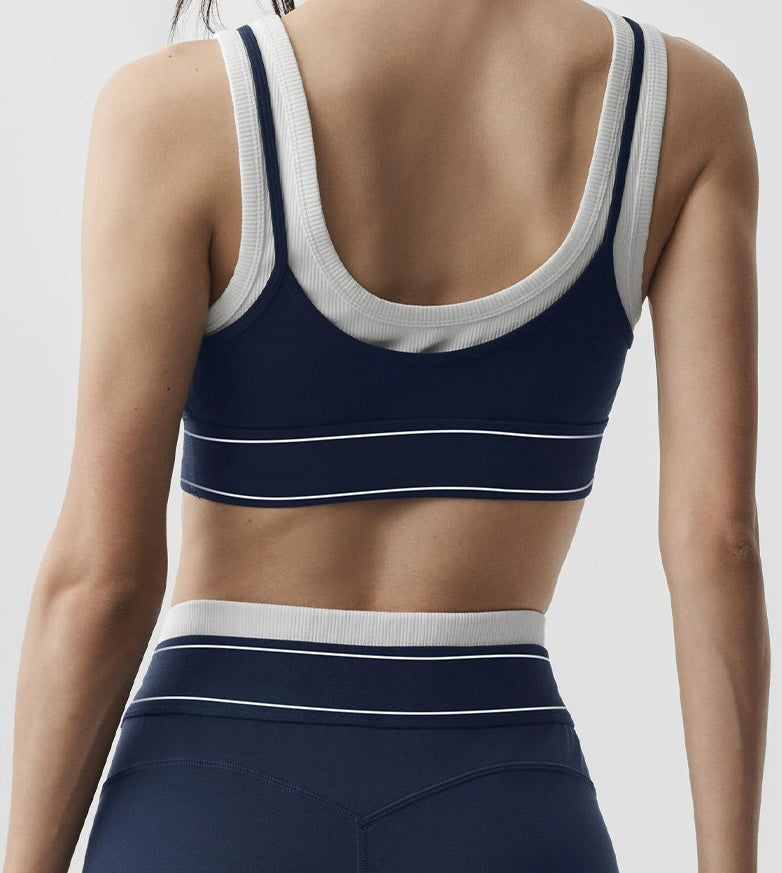 Active Contrast Two-Piece Set - Lavender Blue