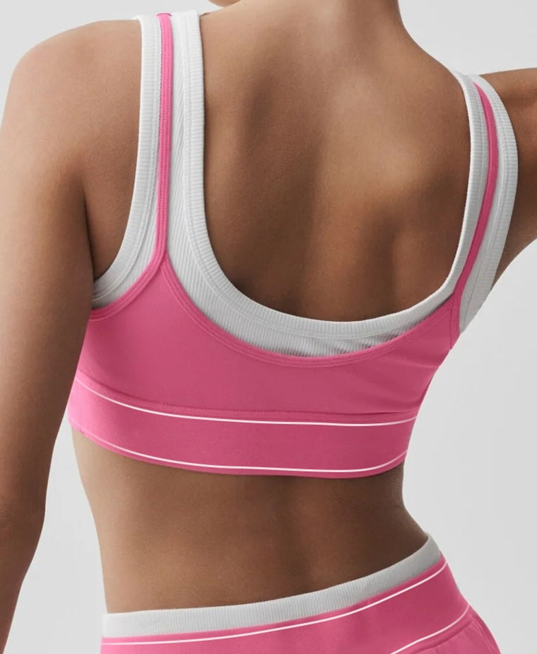Active Contrast Two-Piece Set - Lavender Blue