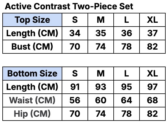 Active Contrast Two-Piece Set - Lavender Blue