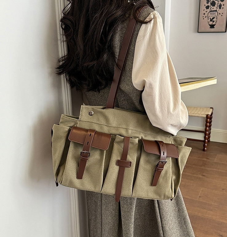 Archive Canvas Tote - Olive Green
