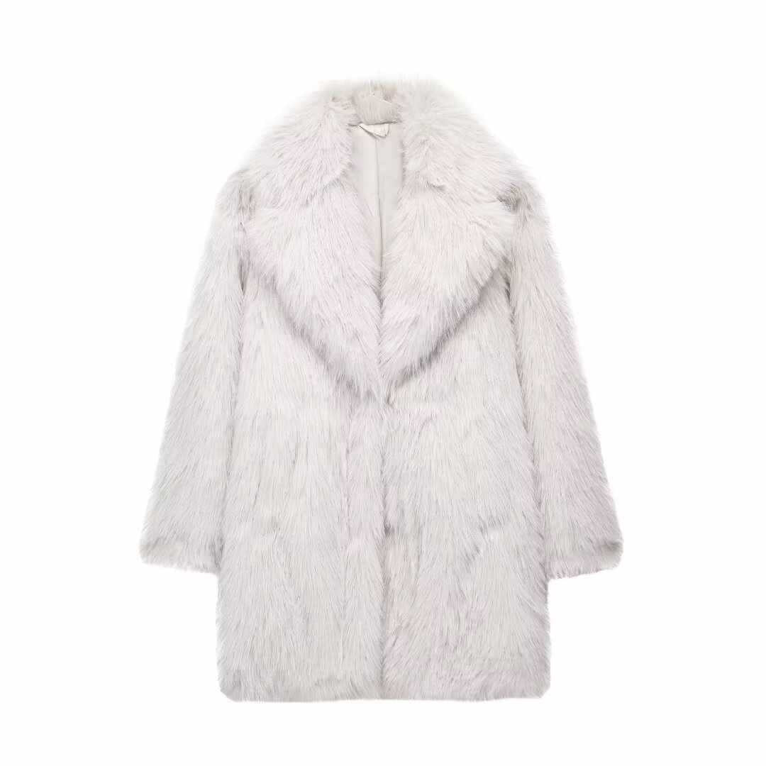 Arctic Whisper Long Fur Coat - Rouge Burgundy