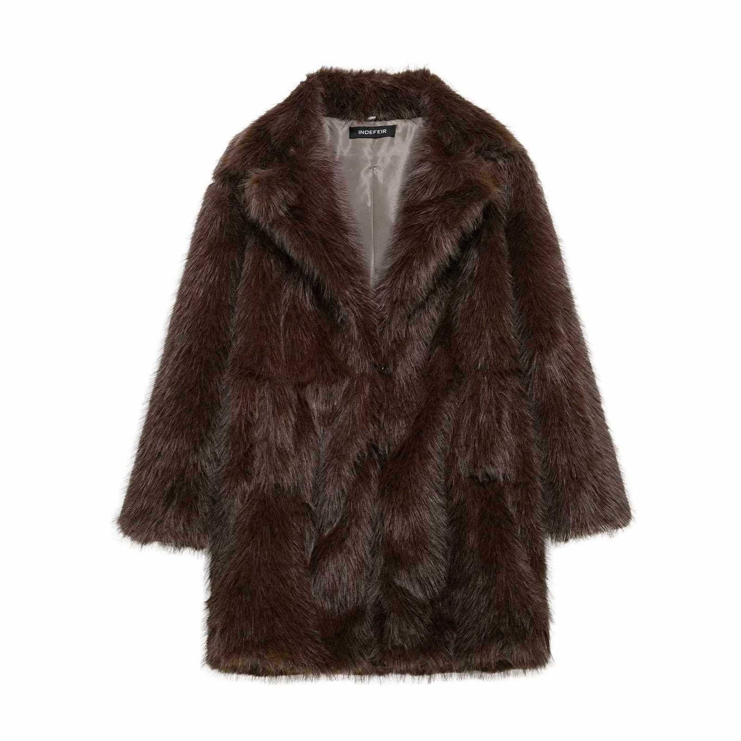 Arctic Whisper Long Fur Coat - Rouge Burgundy