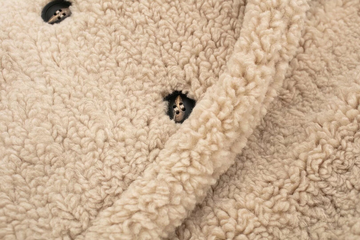Aspen Frost Teddy Coat - Midnight Black