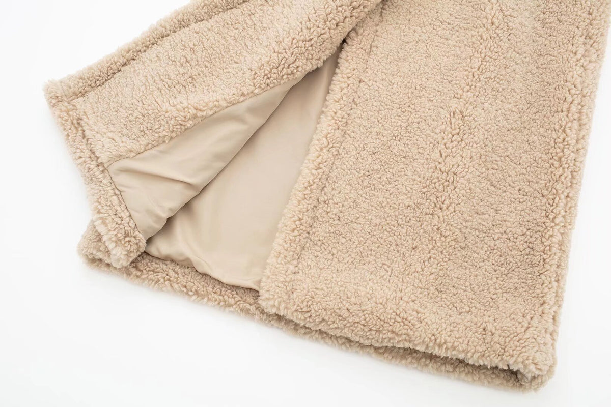 Aspen Frost Teddy Coat - Midnight Black