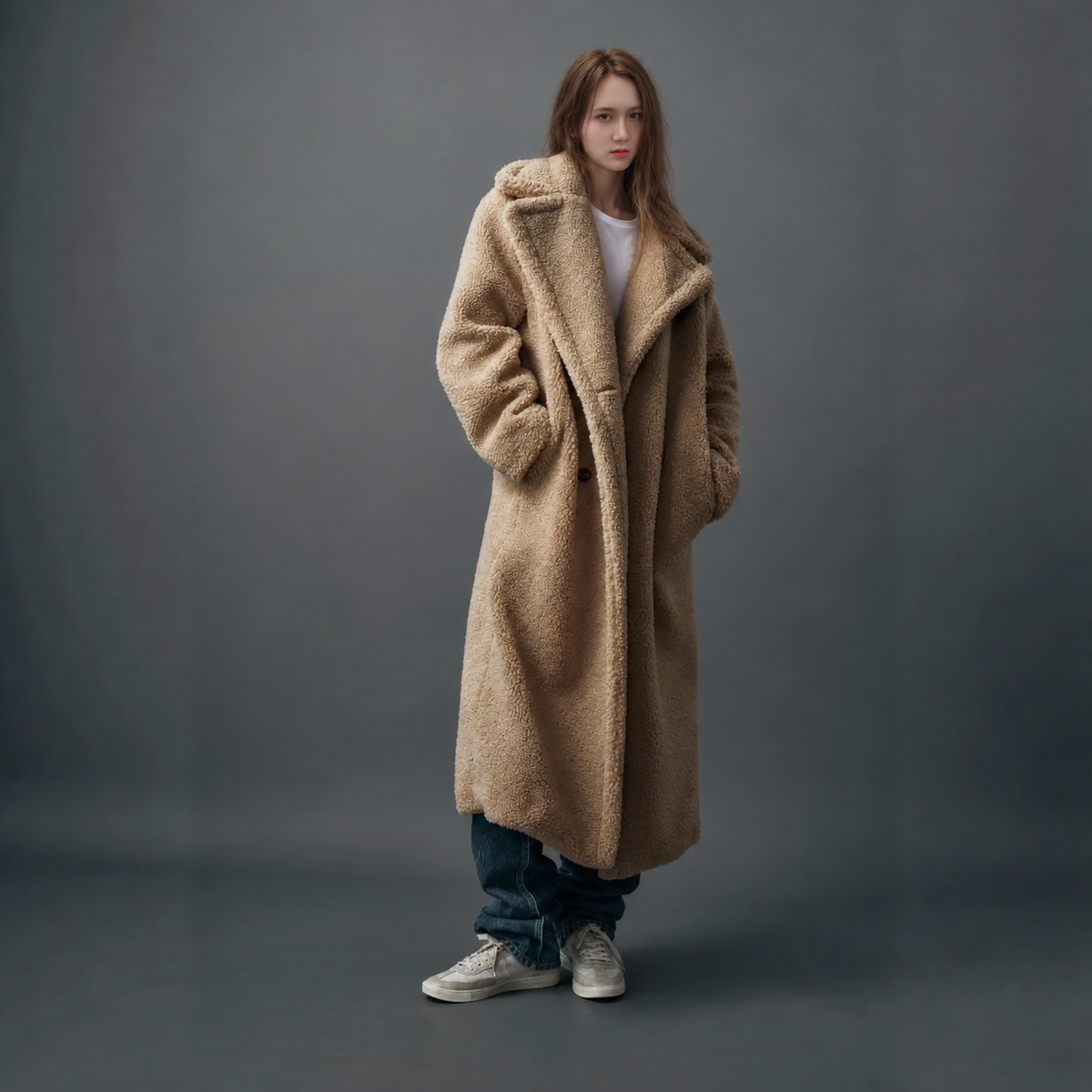 Aspen Frost Teddy Coat - Midnight Black