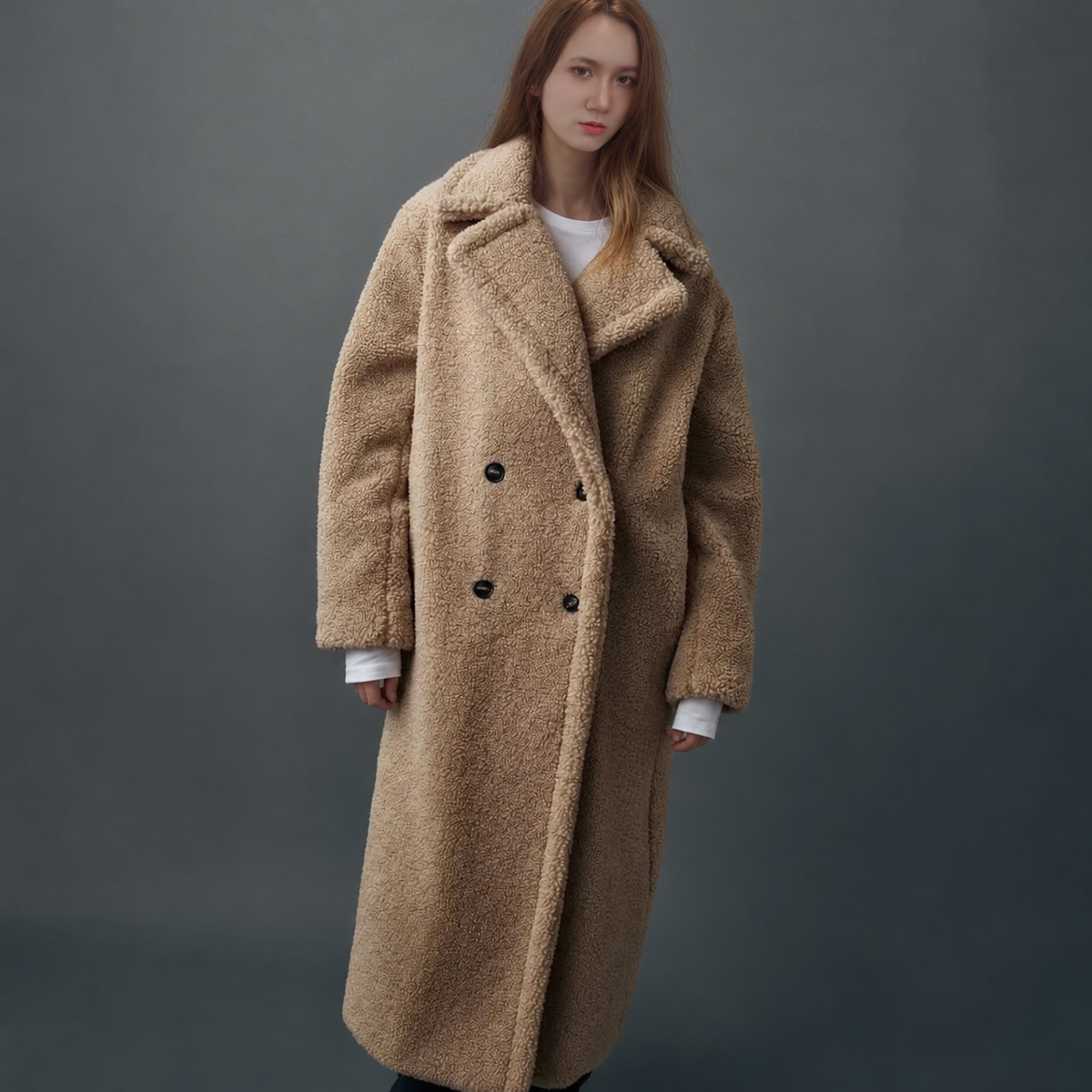 Aspen Frost Teddy Coat - Midnight Black