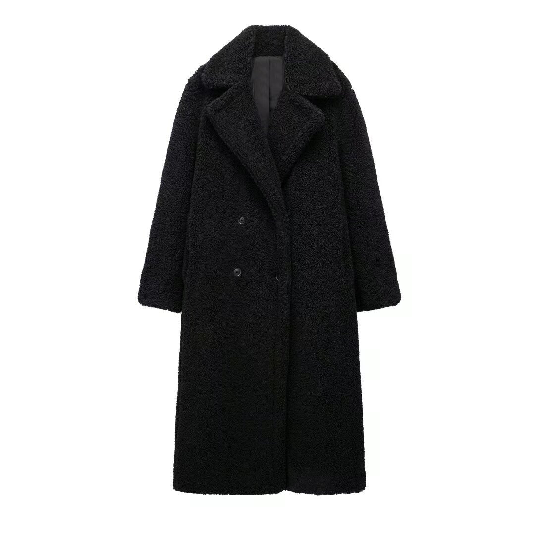 Aspen Frost Teddy Coat - Midnight Black