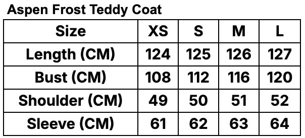 Aspen Frost Teddy Coat - Midnight Black