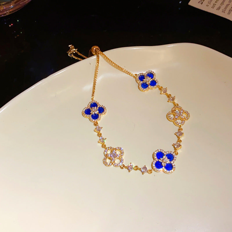 Aurora Clover Bracelet - Stardust Silver