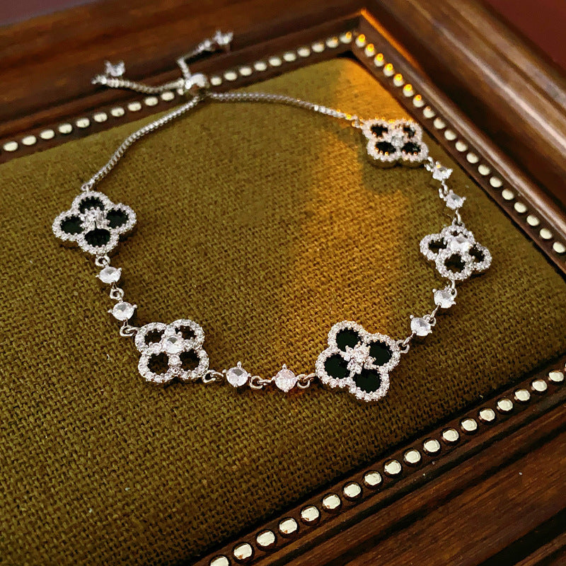 Aurora Clover Bracelet - Stardust Silver