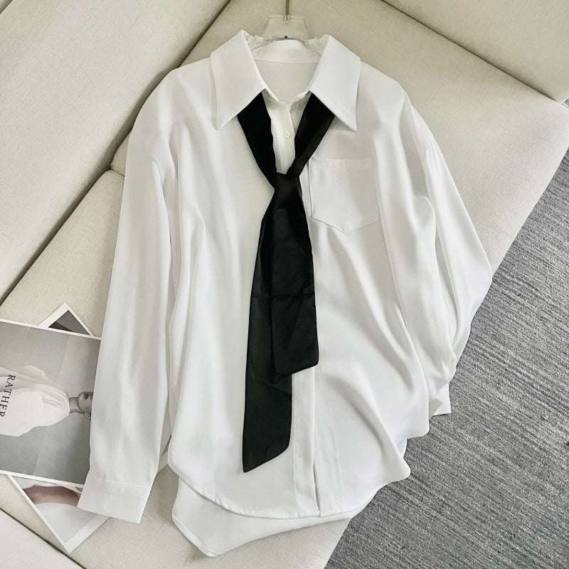 Boss Lady Shirt with Black Tie