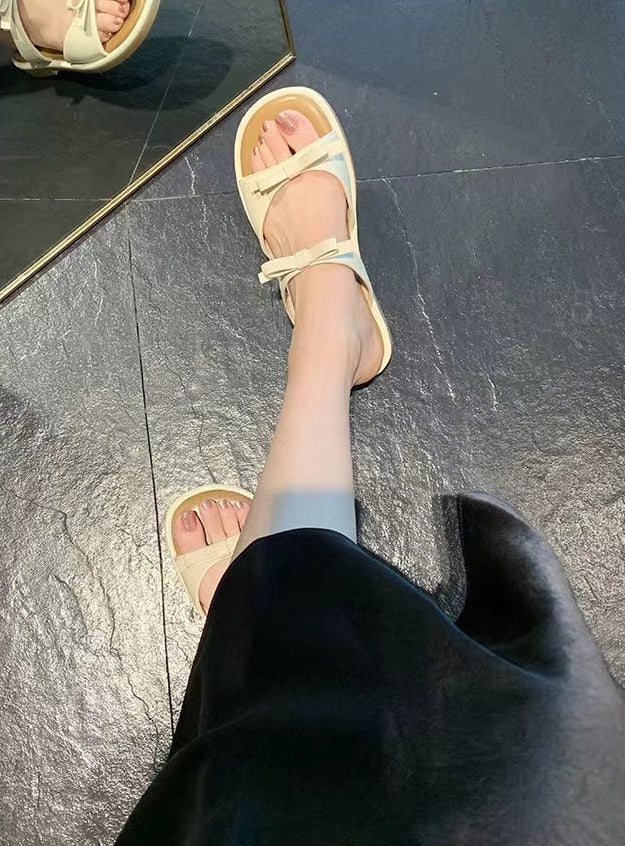 Bow Ease Slides - Blanc White Hue
