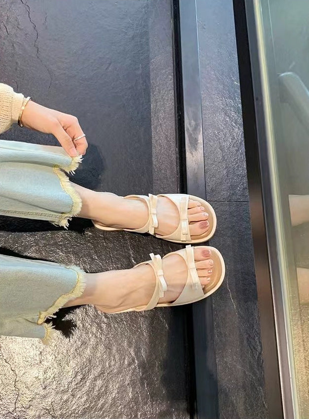 Bow Ease Slides - Blanc White Hue