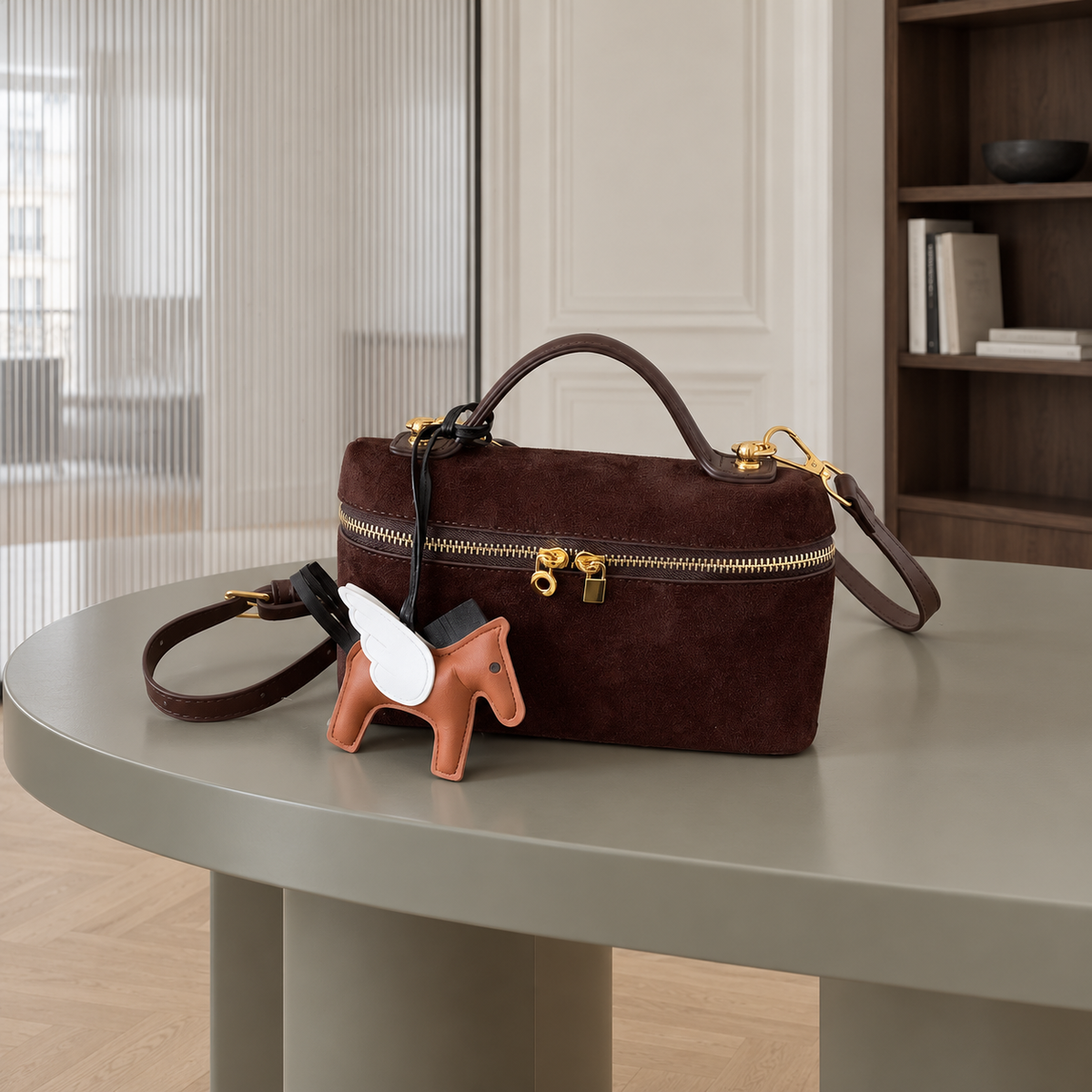 Boxelle Suede Bag - Midnight Black