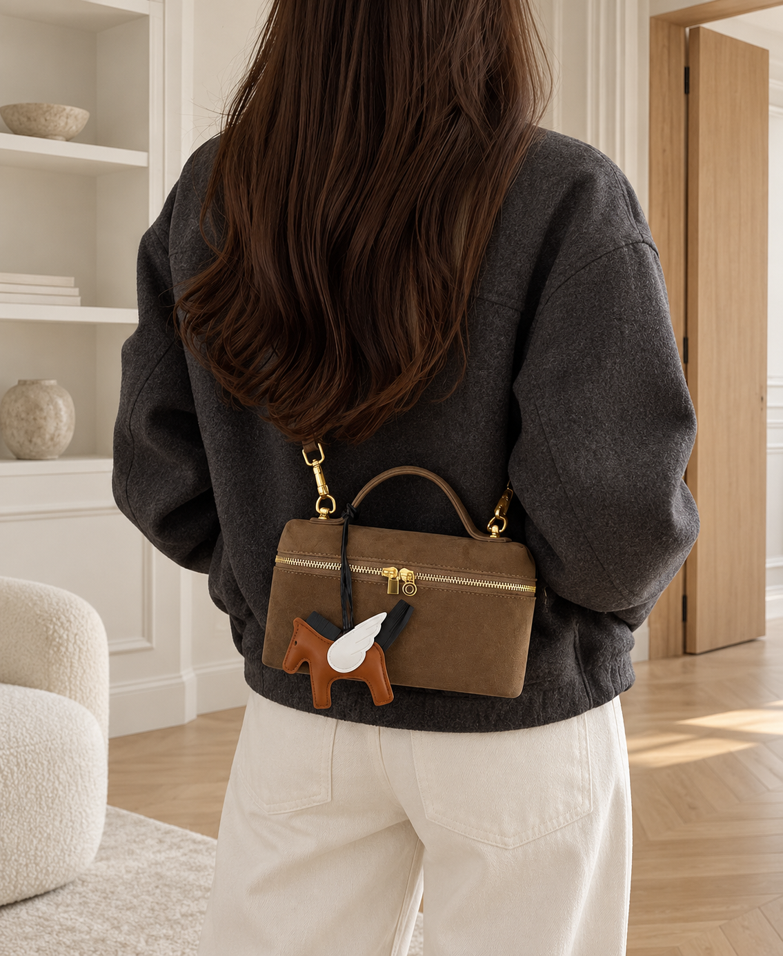 Boxelle Suede Bag - Midnight Black