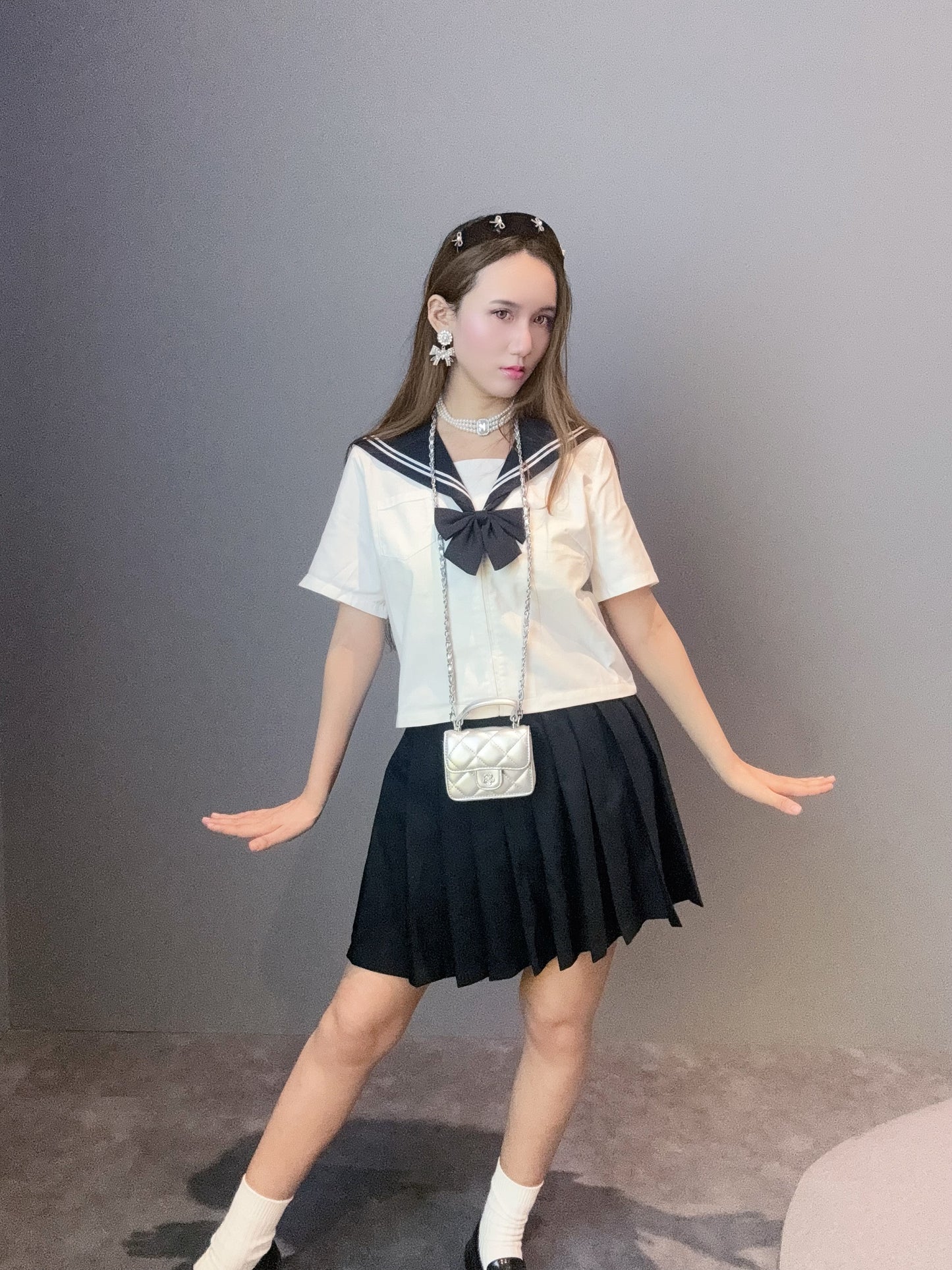 Camellia Mini Flap Bag with Top Handle