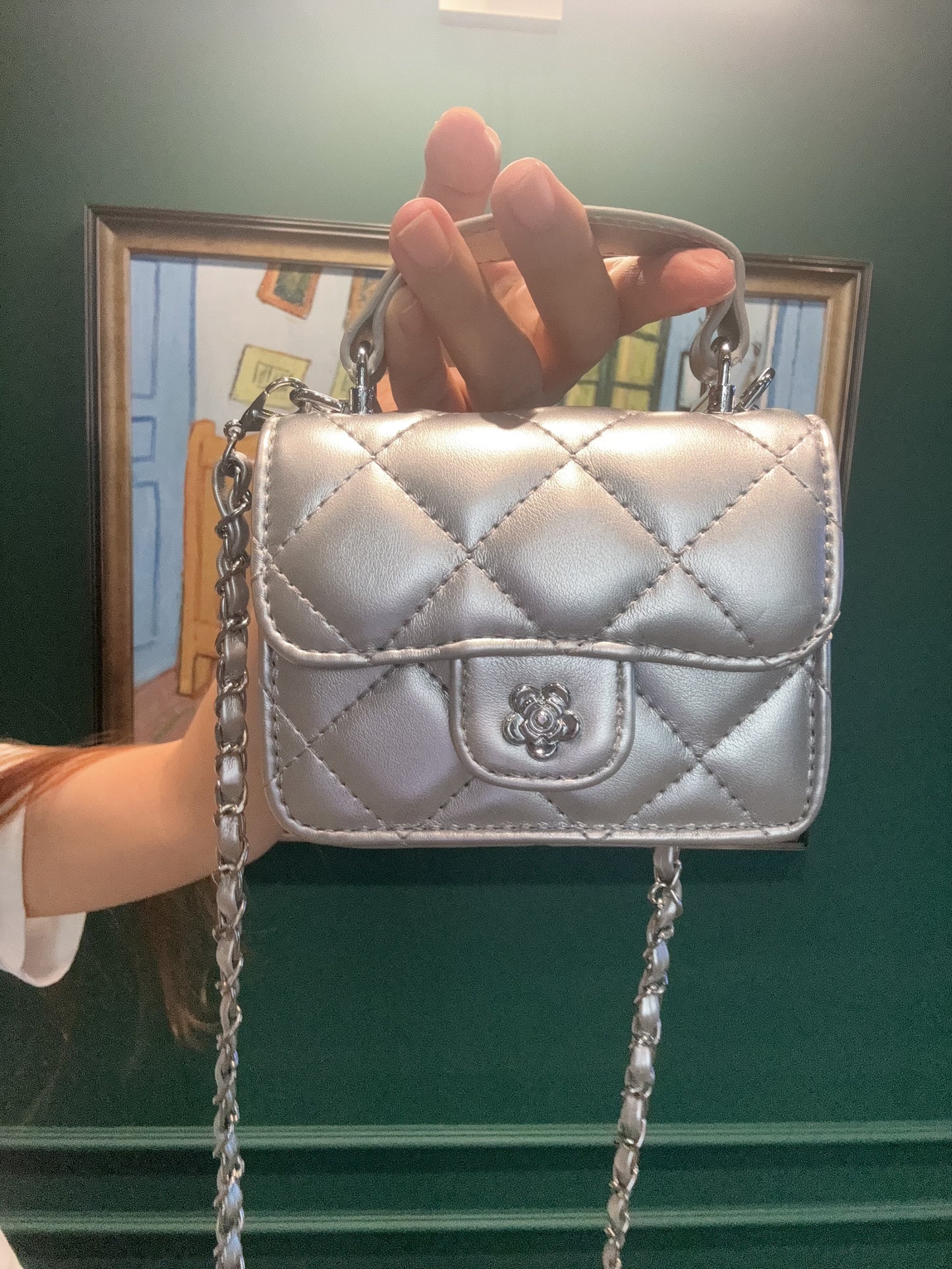 Camellia Mini Flap Bag with Top Handle