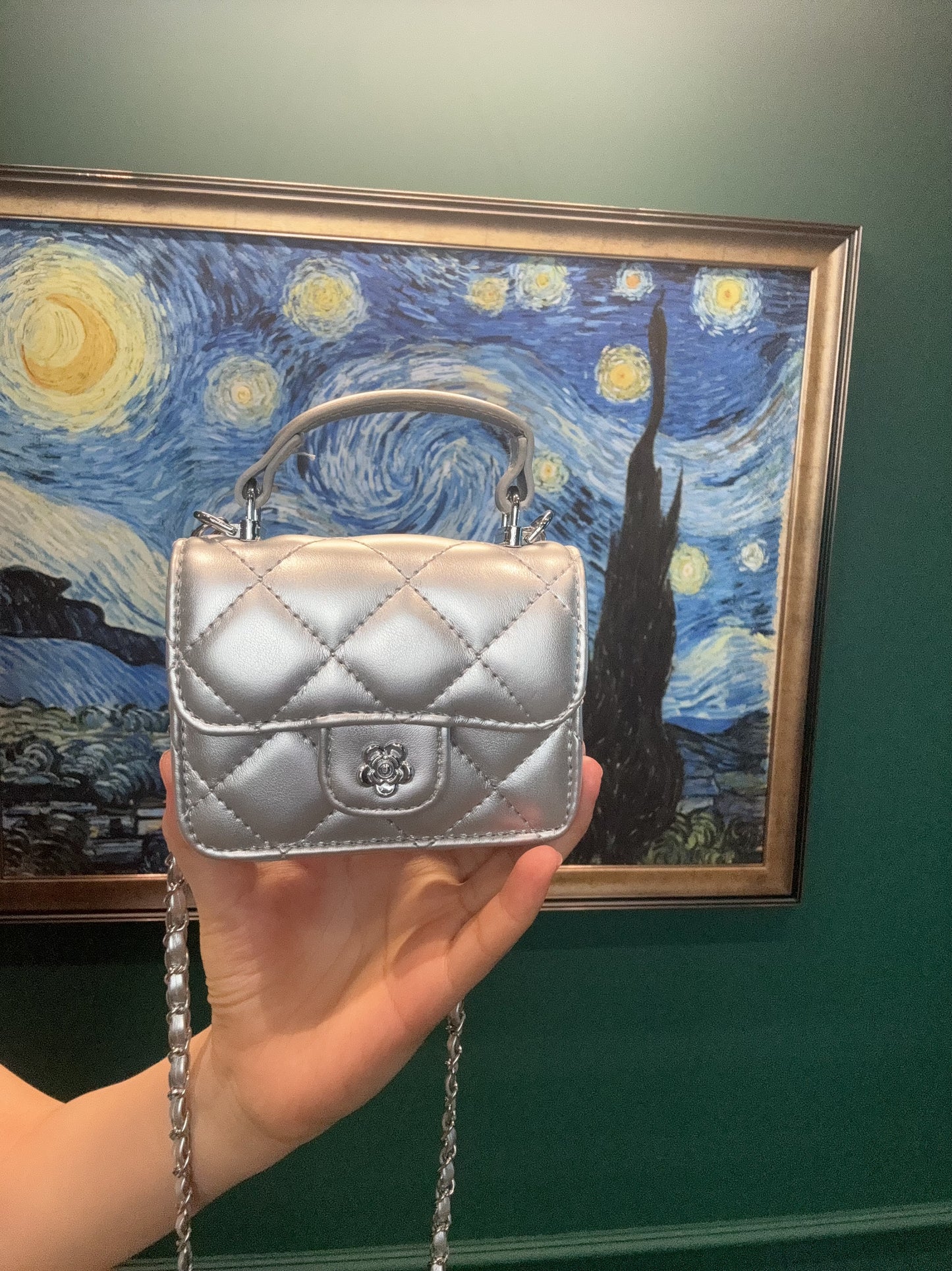 Camellia Mini Flap Bag with Top Handle