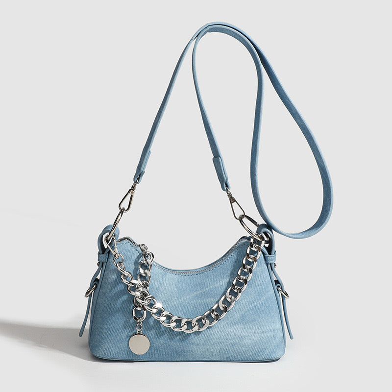 Chic Street Denim Hobo Bag