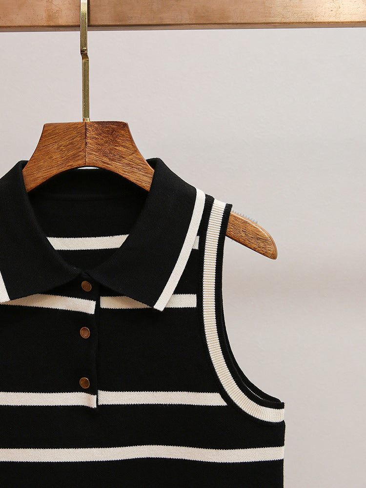 Classic Academia Striped Knit Top