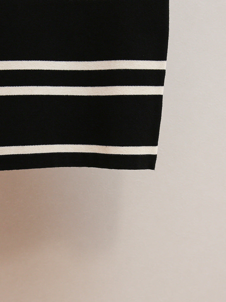 Classic Academia Striped Knit Top