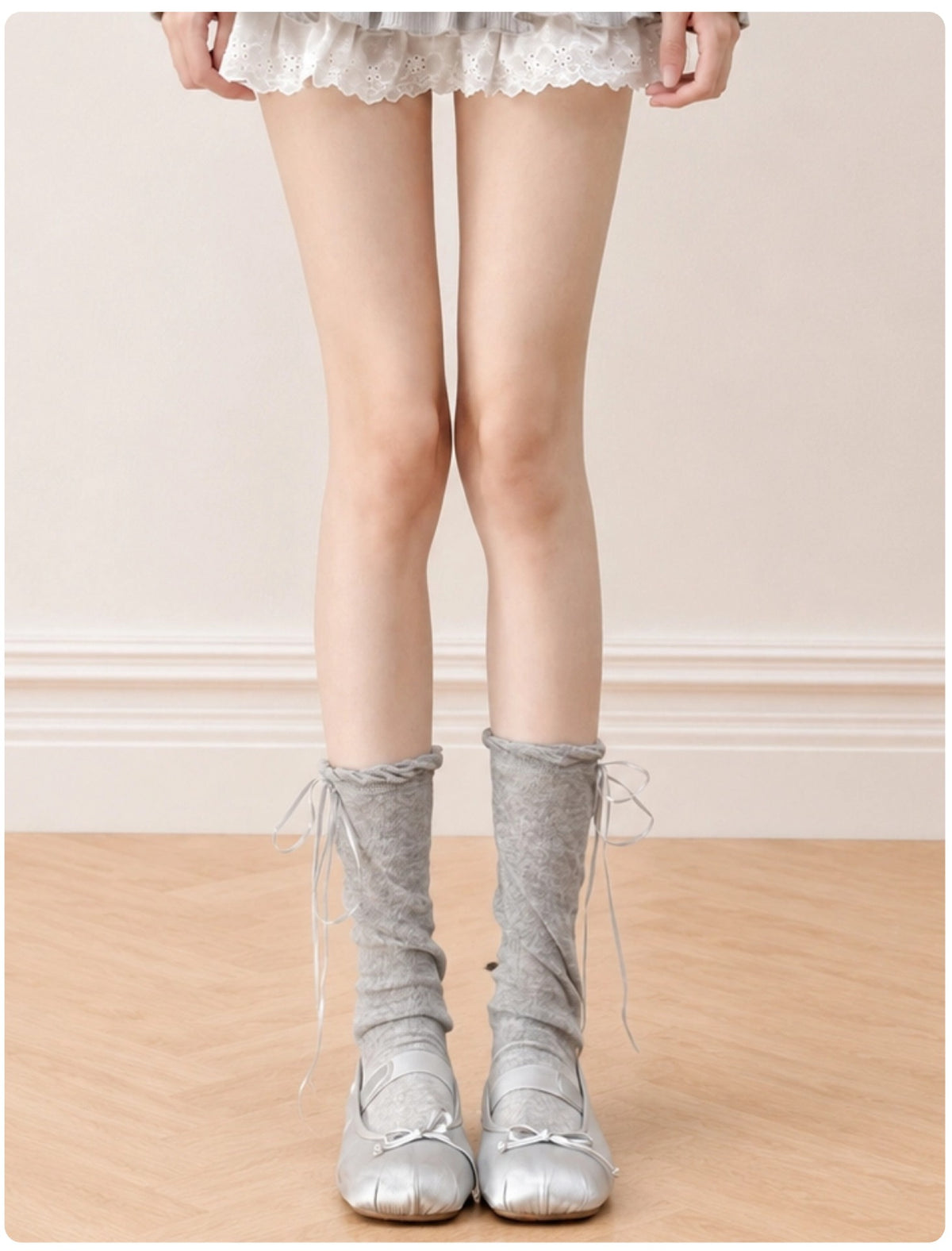 Classic Ribbon Socks - Blanc White