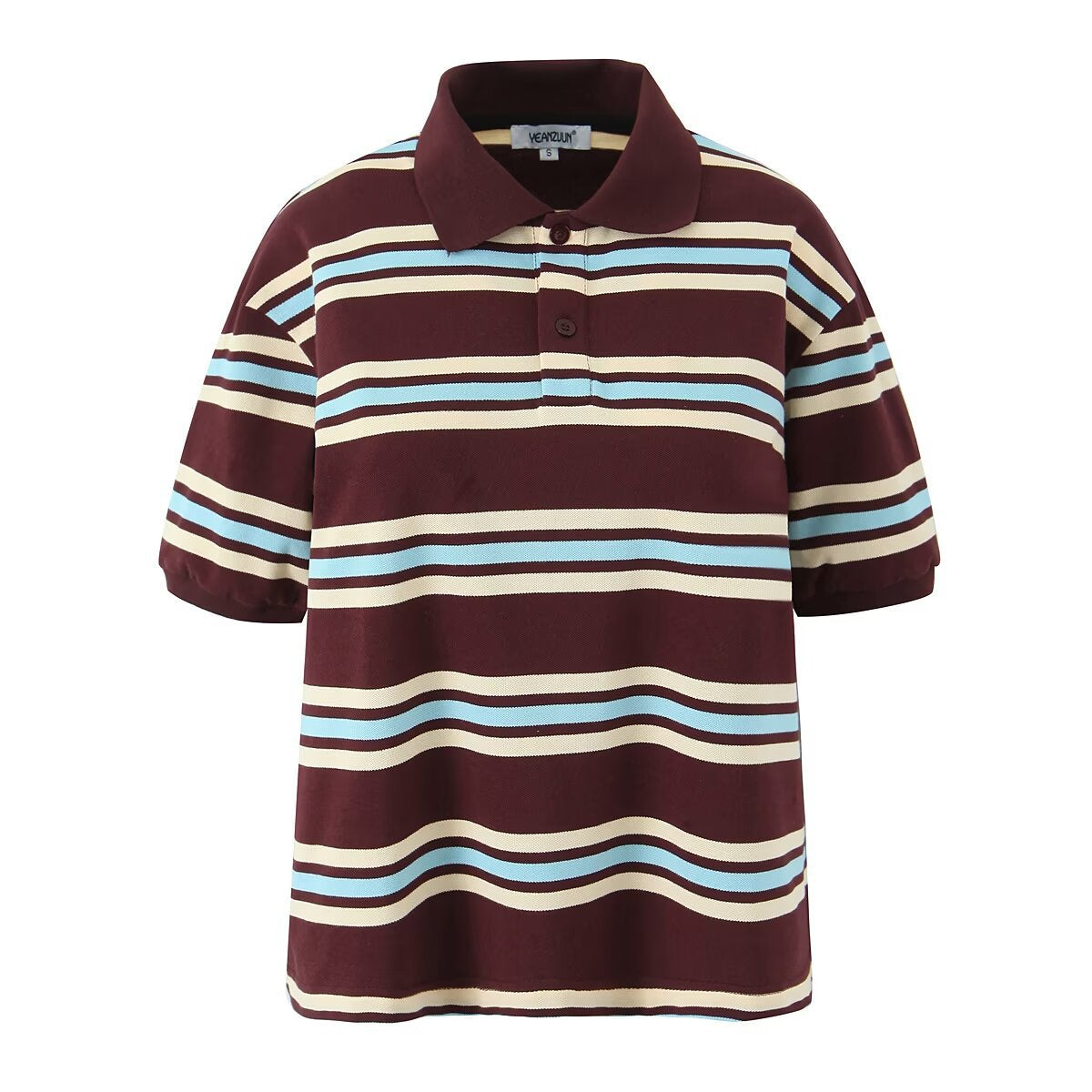 Classic Striped Polo Top - Blanc White