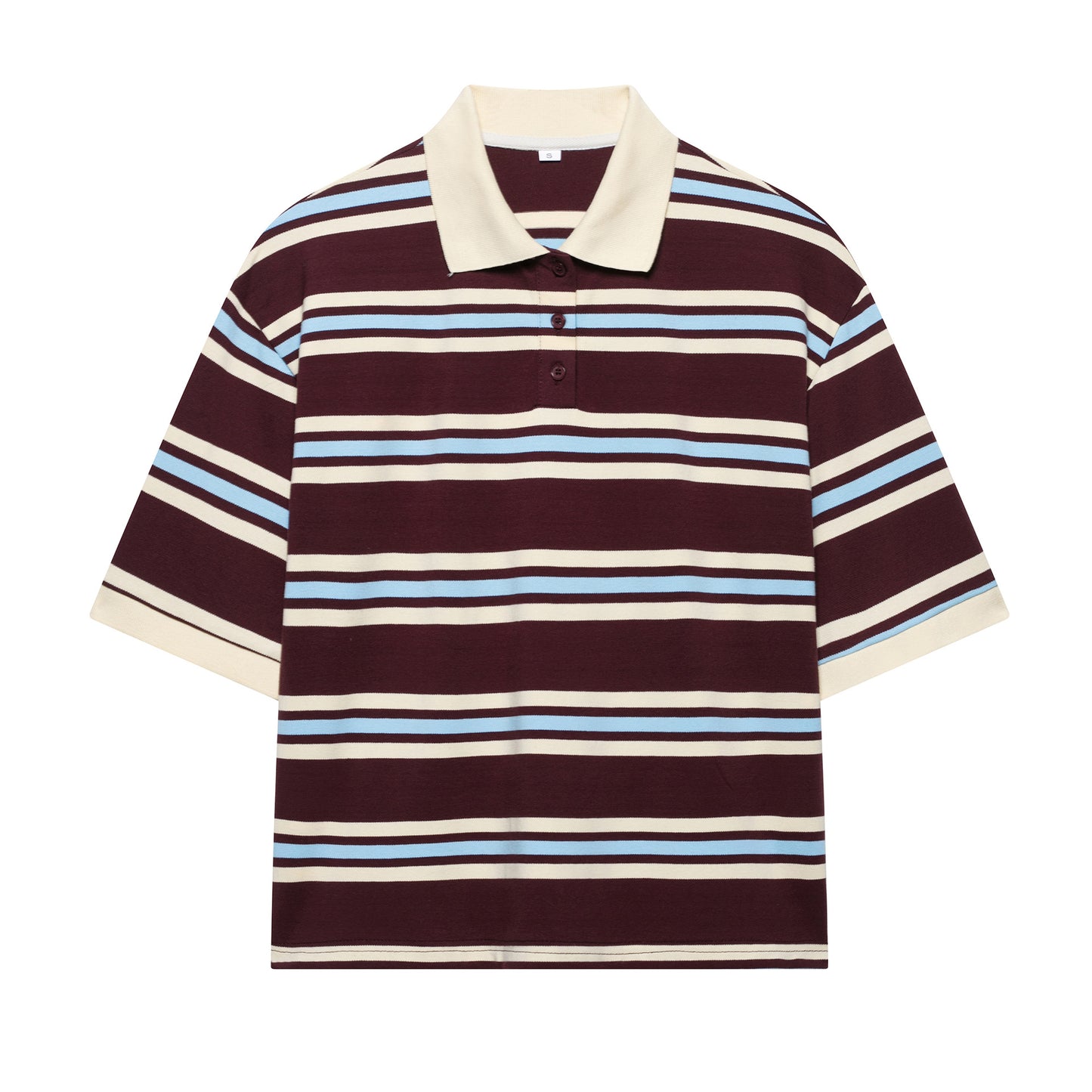 Classic Striped Polo Top - Blanc White