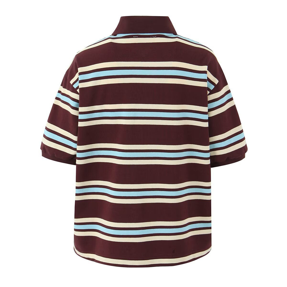 Classic Striped Polo Top - Blanc White