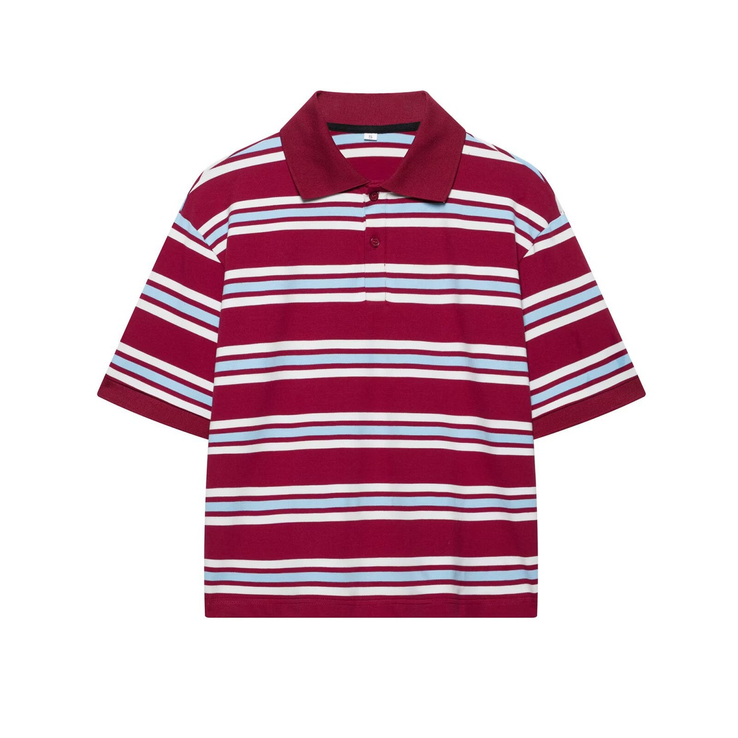Classic Striped Polo Top - Blanc White