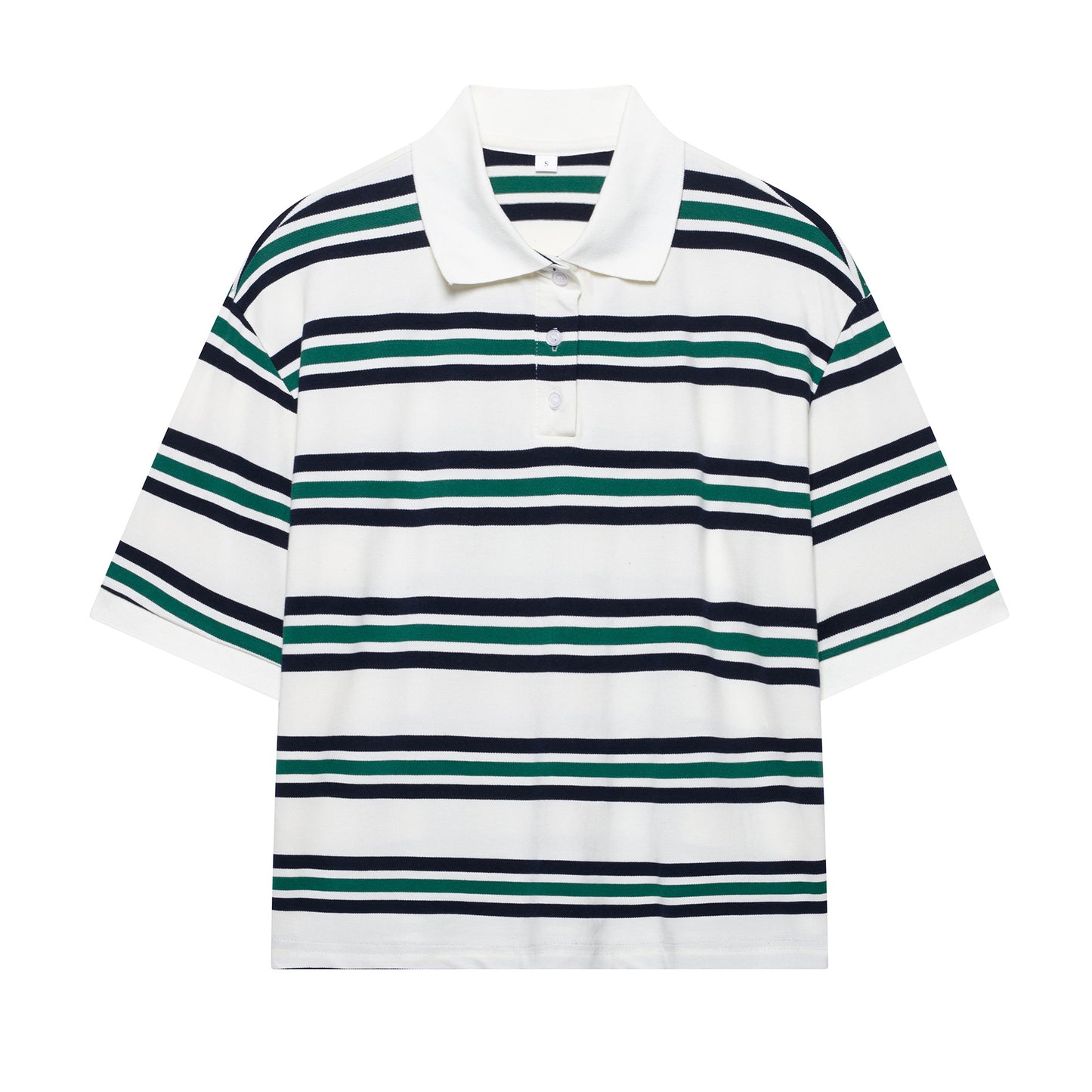 Classic Striped Polo Top - Blanc White