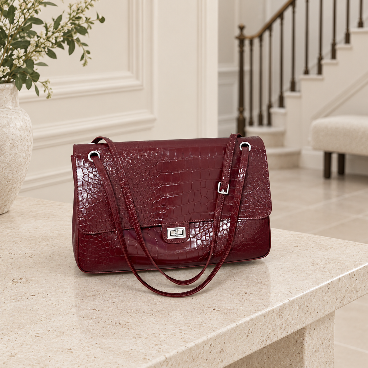 Croc Avenue Shoulder Bag - Espresso Brown
