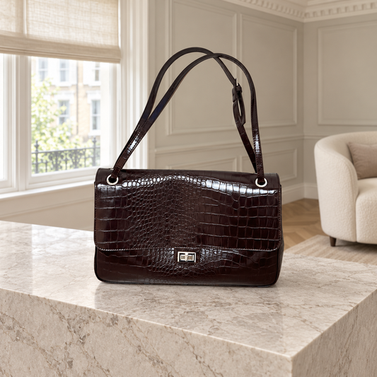 Croc Avenue Shoulder Bag - Espresso Brown