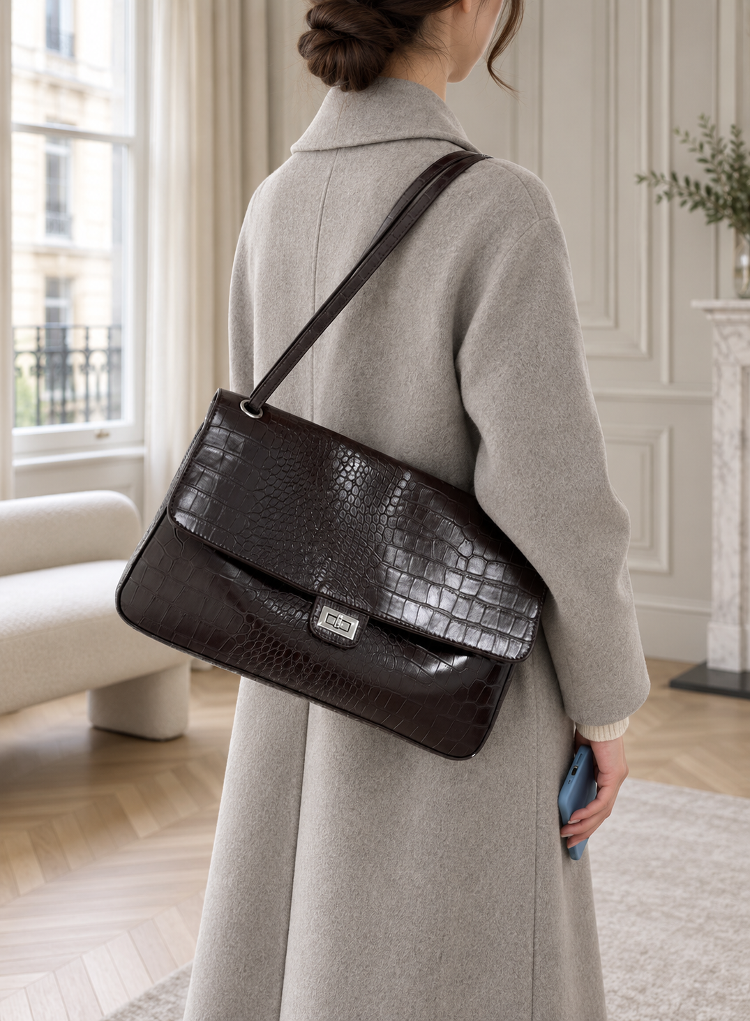 Croc Avenue Shoulder Bag - Espresso Brown