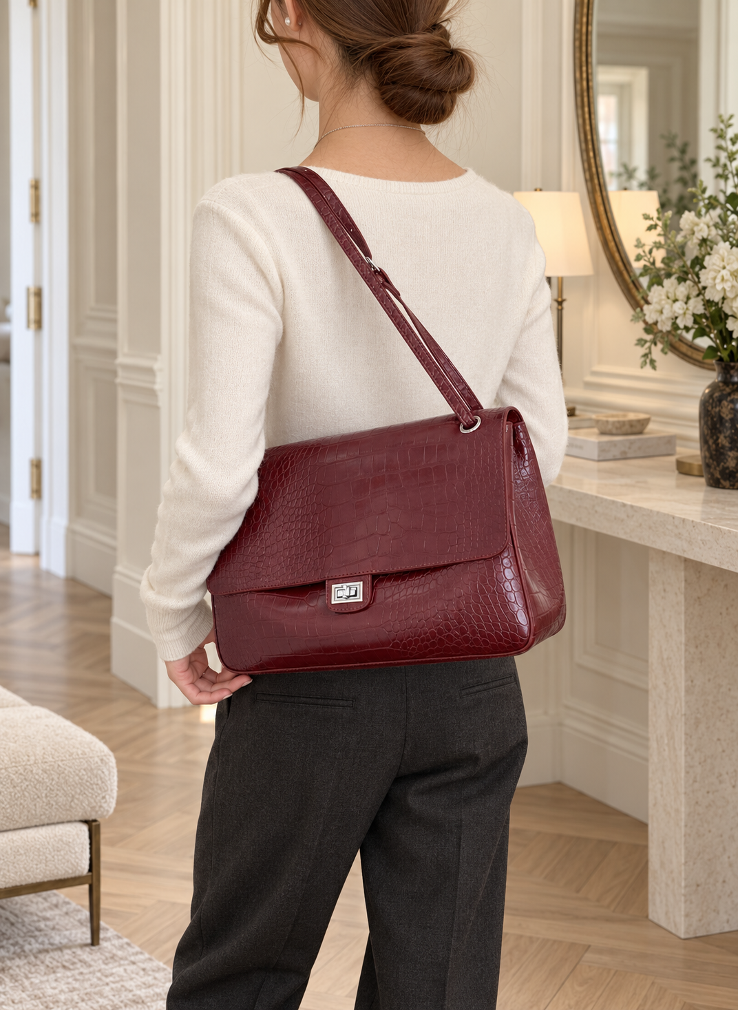 Croc Avenue Shoulder Bag - Espresso Brown