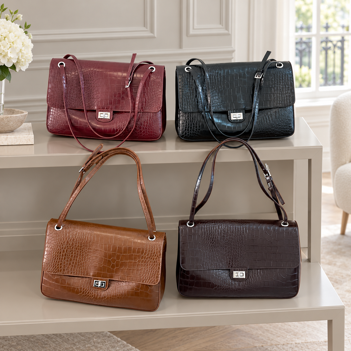 Croc Avenue Shoulder Bag - Espresso Brown