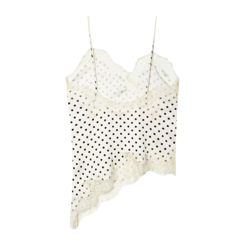 Dotted Charm Lace Camisole - Vanilla Yellow
