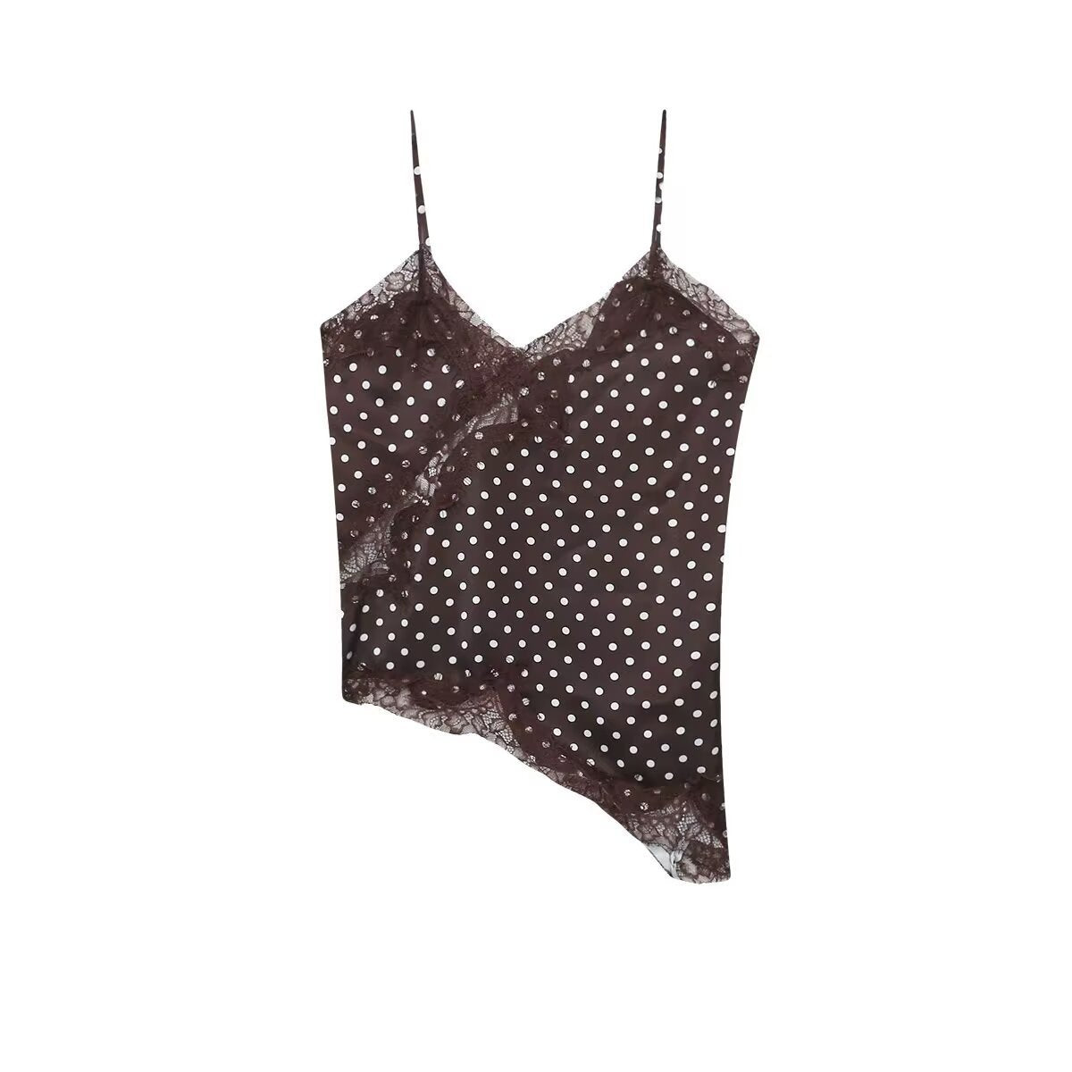 Dotted Charm Lace Camisole - Vanilla Yellow