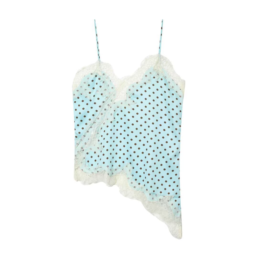 Dotted Charm Lace Camisole - Vanilla Yellow