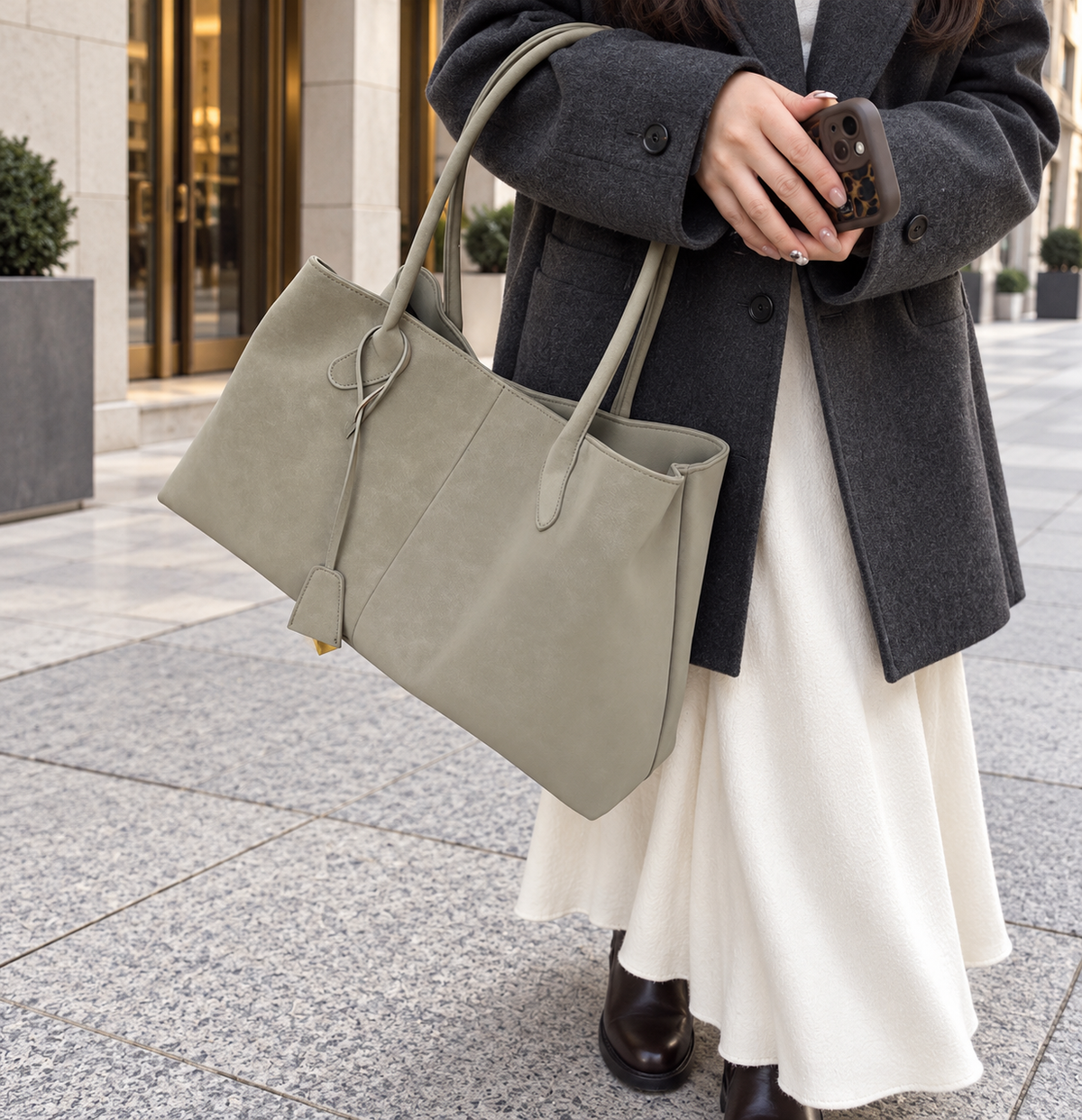 Easy Era Shoulder Tote - Midnight Black