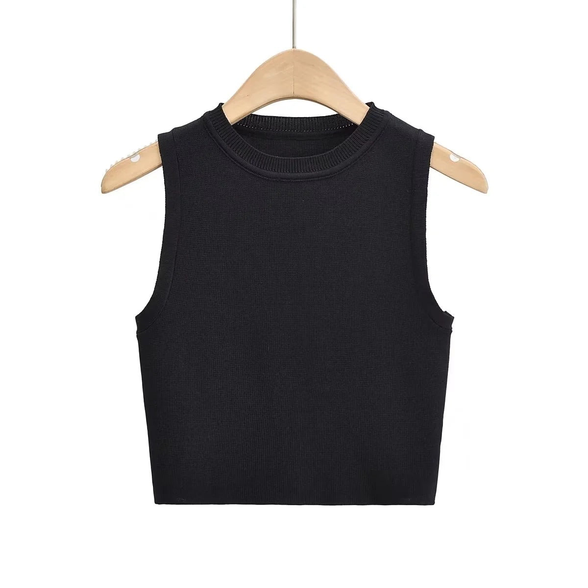 Essential Knit Tank - Midnight Black